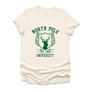 Simply Sage Market North Pole University Reindeer Short Sleeve Tee - 1 of 4