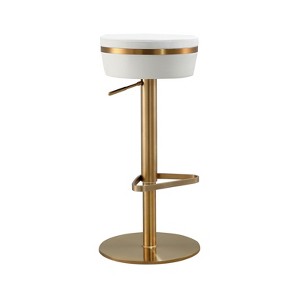 TOV Furniture Astro Performance Vegan Leather and Stainless Steel Adjustable Stool - 1 of 4