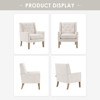 Wingback Armchair, Accent Living Room Chair with Button Tufted Back,Beige - 2 of 4