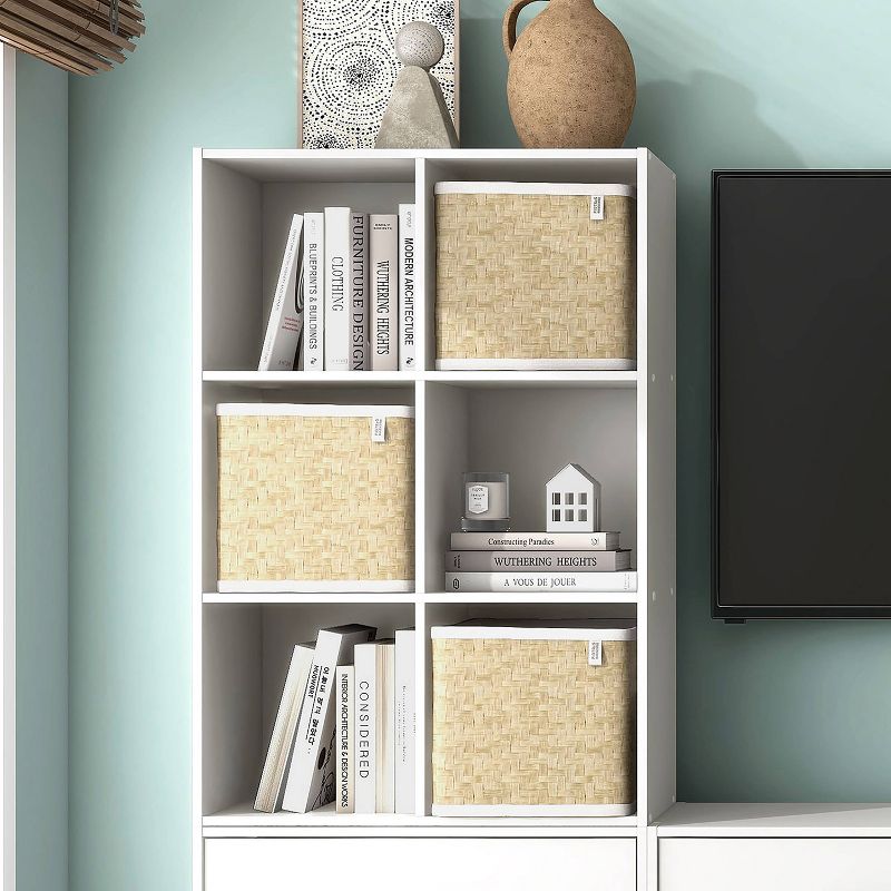 miBasics 35&#34; Silkpath Modern 6 Cube Stackable and Modular Bookcase White, 3 of 14