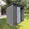 GDFStudio Frederica Modern Outdoor Metal Storage Shed, Lockable Door Tool Shed - 3 of 4