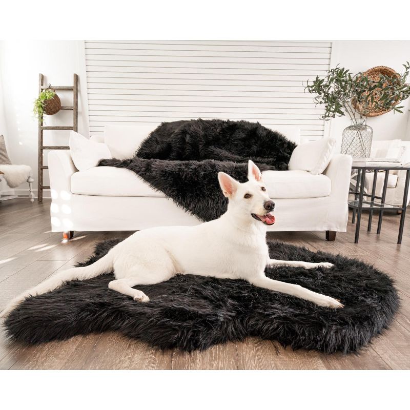 PAW BRANDS PupRug Faux Fur Orthopedic Luxury Dog Bed, 4 of 5