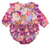 RuffleButts Baby Toddler Girls Long Sleeve Flutter Bubble Romper - 2 of 4
