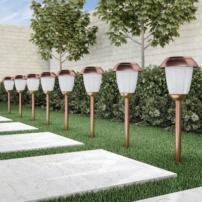 Summer White LED Flameless Solar Pathway Lights Set