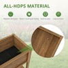 Arceso Raised Garden Beds Outdoor, 40 Inch  Raised Garden Bed with Wheels Lockable & Handlebar, with Legs, HDPS Weather Resistant Garden Planter - 3 of 4