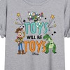 Women's - Disney - Toys Will Be Toys Oversized Graphic T-Shirt - 2 of 4