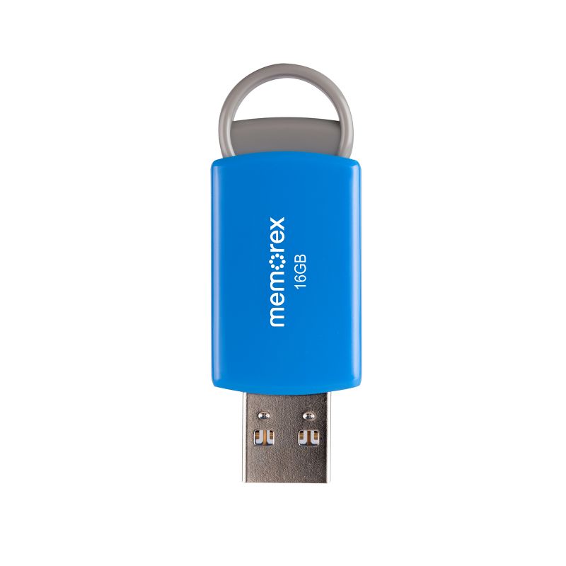 Memorex 16GB Flash Drive USB 2.0 - Blue (32020001621), 3 of 8