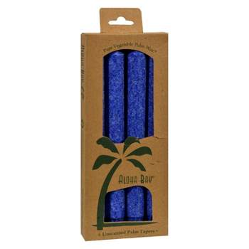 Aloha Bay Royal Blue Unscented Palm Taper Candles - 4 ct