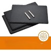 Bruntmor 12'' x 8'' Slate Cheese Boards with 2 Chalks - Black - Set of 4 - 4 of 4