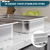Commercial Grade 6-Pack Stainless Steel Pans, 2.5-Inch Deep Steam Table Pans for Catering and Buffets, Kitchen Food Containers - 4 of 4