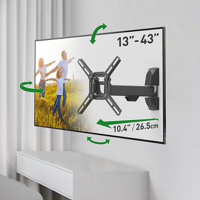 Barkan 13" - 43" TV Wall Mount, Full Motion - Extension, Swivel & Tilt