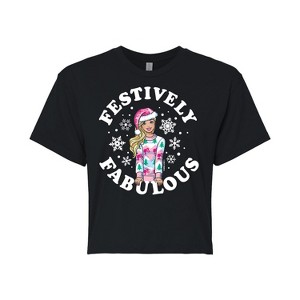 Women's - Barbie - Holidays & Christmas Cropped Graphic T-Shirt - 1 of 4