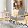 Tangkula 2 PCS Modern Accent Chair Upholstered Leisure Armchair w/ Rubber Wood Armrests & Legs - 3 of 4