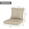 Aoodor Outdoor Chair Cushions Set, Outdoor Deep Seat Cushions with Handle & Adjustable Straps - 3 of 4
