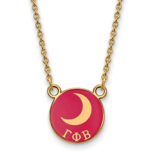 Black Bow Jewelry 14k Yellow Gold Plated Sterling Silver Gamma Phi Beta Greek Life Necklace 18 Inch - 1 of 4