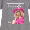 Girls' - Barbie - Love Yourself Graphic Short Sleeve Fleece Dress - 2 of 4