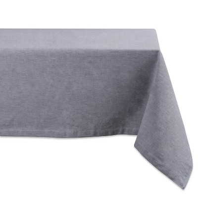 104"x60" French Chambray Tablecloth Gray - Design Imports