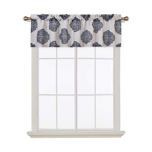 Medallion Print Linen Blend Short Kitchen Curtains Bathroom Window Curtains - 1 of 4