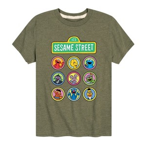 Boys' - Sesame Street - Sesame Street Character Grid Short Sleeve Graphic T-Shirt - 1 of 4