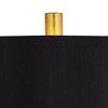 Possini Euro Design Minerva 32" Tall Large Modern Glam Luxury End Table Lamp Gold Leaf Finish Marble Single Black Shade Living Room Bedroom Bedside - 3 of 4