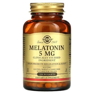 Solgar Melatonin, 5 mg, 120 Nuggets