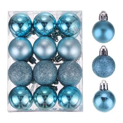 Unique Bargains Shatterproof Home Decorative Christmas Tree Hanging Ball Ornaments 24 Pcs