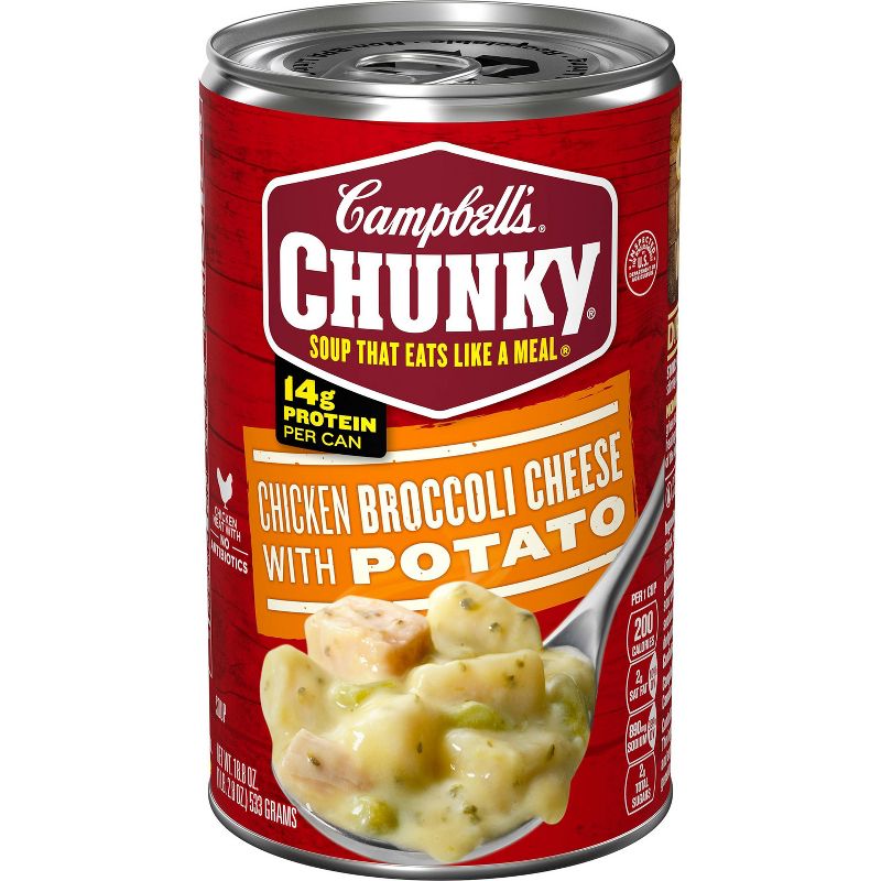 Campbell&#39;s Chunky Chicken Broccoli Cheese with Potato Soup - 18.8oz, 1 of 16