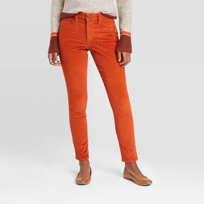 women's high rise corduroy pants