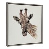 Kate and Laurel Sylvie Giraffe Framed Canvas by Ron Dunn, 22x22, Gray - 2 of 4