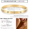 18K Gold-plated Bracelets for Women Friendship Love Bangle Bracelets Stainless Steel Bracelet Jewelry - 3 of 4