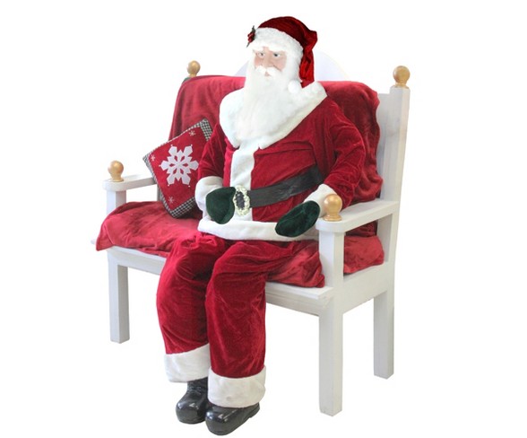 Northlight Huge 6 Foot Life-Size Decorative Plush Standing Santa Claus
