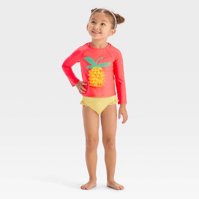 Toddler Girls' Long Sleeve Rash Guard Tankini Set - Cat & Jack™