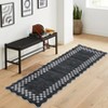 Washable Modern Scalloped Border Bedroom Living Room Rugs, Low Pile Non Slip Floor Carpet for Home - 4 of 4