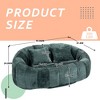 MOONMISS Giant Bean Bag Chair Couch, 57''W Oversized Bean Bag Sofa with Foam Filler, Lazy Loveseat Chair with 2 Pillows for Living Room - 3 of 4
