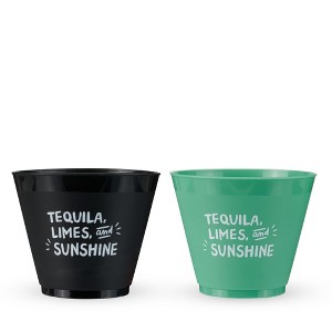 Blush Tequila Lime Sunshine Frosted Cups, Ideal for Cocktails, Lemonade, Iced Tea and More, Perfect for Summer, Birthday Parties, 9 oz, Set of 12 - 1 of 3