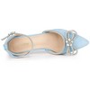 Allegra K Women's Rhinestones Bow Ankle Buckle Strap Stiletto Heel Pumps - 4 of 4