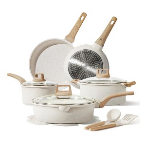 Aoibox 14-Piece Nonstick Cookware Set with Utensils and Pan Protectors for Kitchen Cooking, Durable and Easy to Clean - 1 of 4