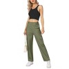 Cargo Pants Women Baggy Casual High Waisted Straight Leg Pants Loose Trousers with Pockets - 4 of 4