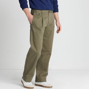 Lands' End Men's Comfort Waist Relaxed Fit Pleated Knockabout Chino Pants - 1 of 4