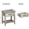 Nightstand with Drawer and 2-Tier Storage Shelves, Versatile End Table for Bedroom, Living Room, Dorm, and Small Spaces - 3 of 4