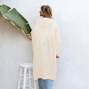 Women's Cozy Longline Open Front Cardigan with Dolman Sleeves -Cupshe - 4 of 4