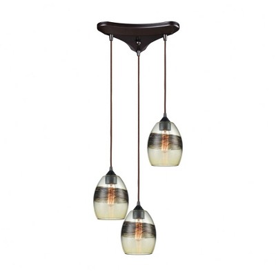 Elk Home Whisp 3 - Light Pendant in  Oil Rubbed Bronze
