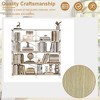 NicBex 5-Tier Industrial Bookshelf with X-Back Design, Metal Frame Storage Bookcase, Rustic Brown Tall Bookcase with Open Wood Design - 4 of 4