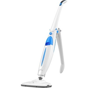 PurSteam Steam Mop, Hard Wood Floor Cleaner, Carpet Cleaner, Swivel Mop Head, 2 Washable Mop Pads, Turquoise/White - 1 of 4
