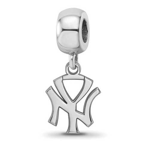 Black Bow Jewelry Sterling Silver New York Yankees MLB Bracelet Bead Charm - image 1 of 4