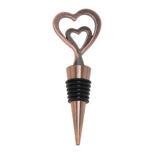 Unique Bargains Double Heart Stopper Aluminum Alloy TPE 4.37"x1.89"x0.79" 1 Pc - 1 of 3