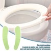 Unique Bargains 4pair Toilet Seat Cover Pad Bathroom Warm Toilet Seat Cushion Washable Reusable - 2 of 4