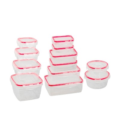 Lexi Home Nested Plastic Food Storage Container Sets - Rectangle