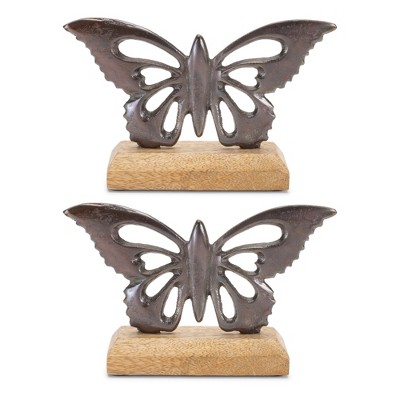 Melrose Metal Butterfly (Set of 2)