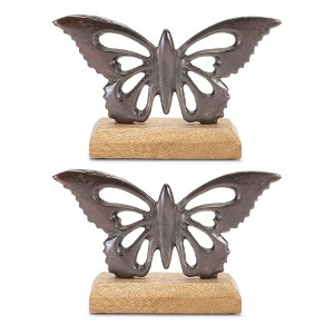 Melrose Metal Butterfly (Set of 2) - 1 of 3